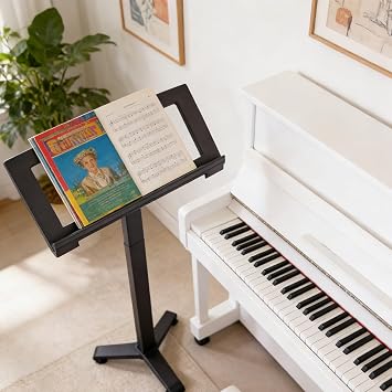 Portable Adjustable Angles Music Stand Texture for Keyboard Sheet and Book Holder in Various Settings Adjustable Stand