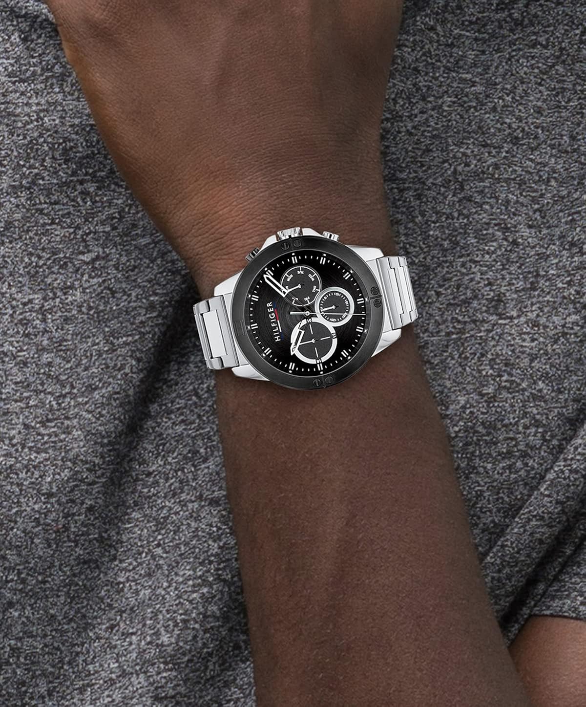 Miniatura 5 de Tommy Hilfiger Reloj multifunción de cuarzo de acero inoxidable y eslabones para hombre color plata modelo 1791890 Plateado Reloj de cuarzo