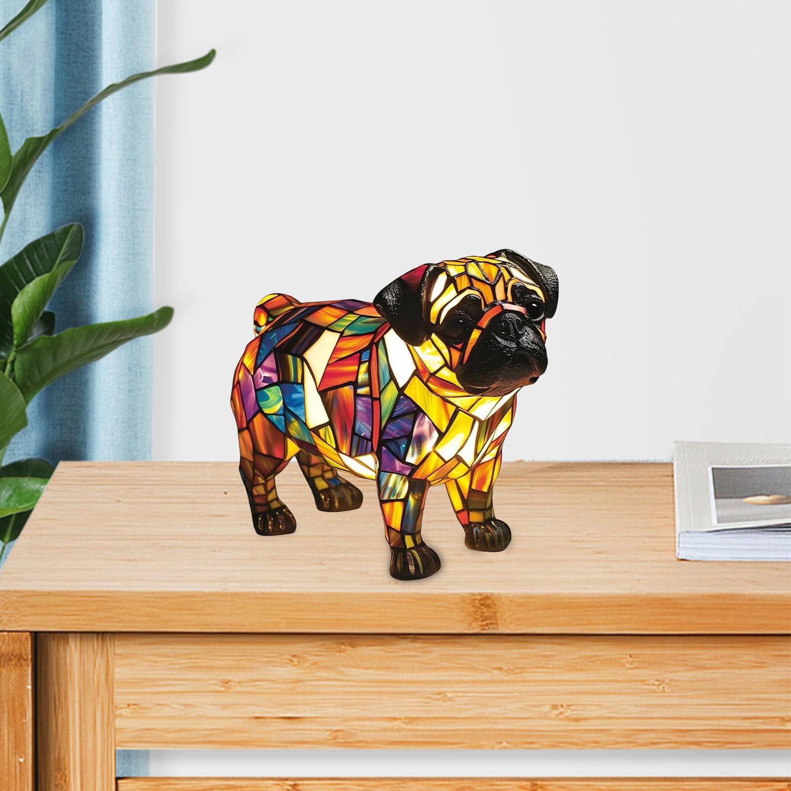 フランシス・バラウド ニッパー犬 ヴィンテージステンドグラス 箱付き ビクター フランシス・バラウド ニッパー犬 ヴィンテージステンドグラス 箱付き