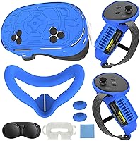 Vista 10 de 7 in 1 Silicone Cover Set Compatible with Meta Quest 3S, VR Accessories for Oculus/Meta Quest 3S Skins and Wraps, Includes Controller Grips Cover