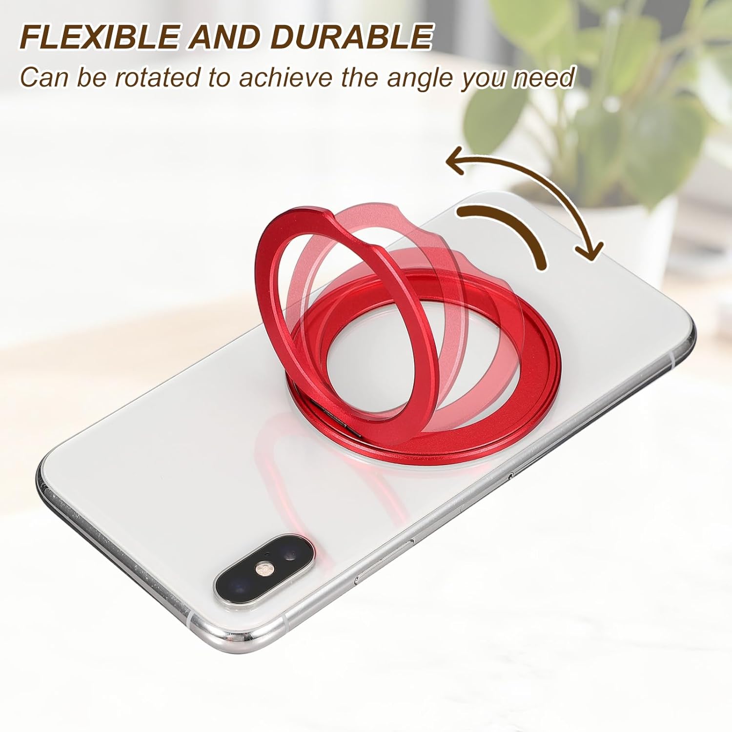 PATIKIL Phone Ring Holder, Metal 360 Rotation Magnetic Phone Grip Holder Stand with Adhesive Backing Smartphone Finger Grip Kickstand for Tablet Case Car Mount Accessory, Purple - Image 5