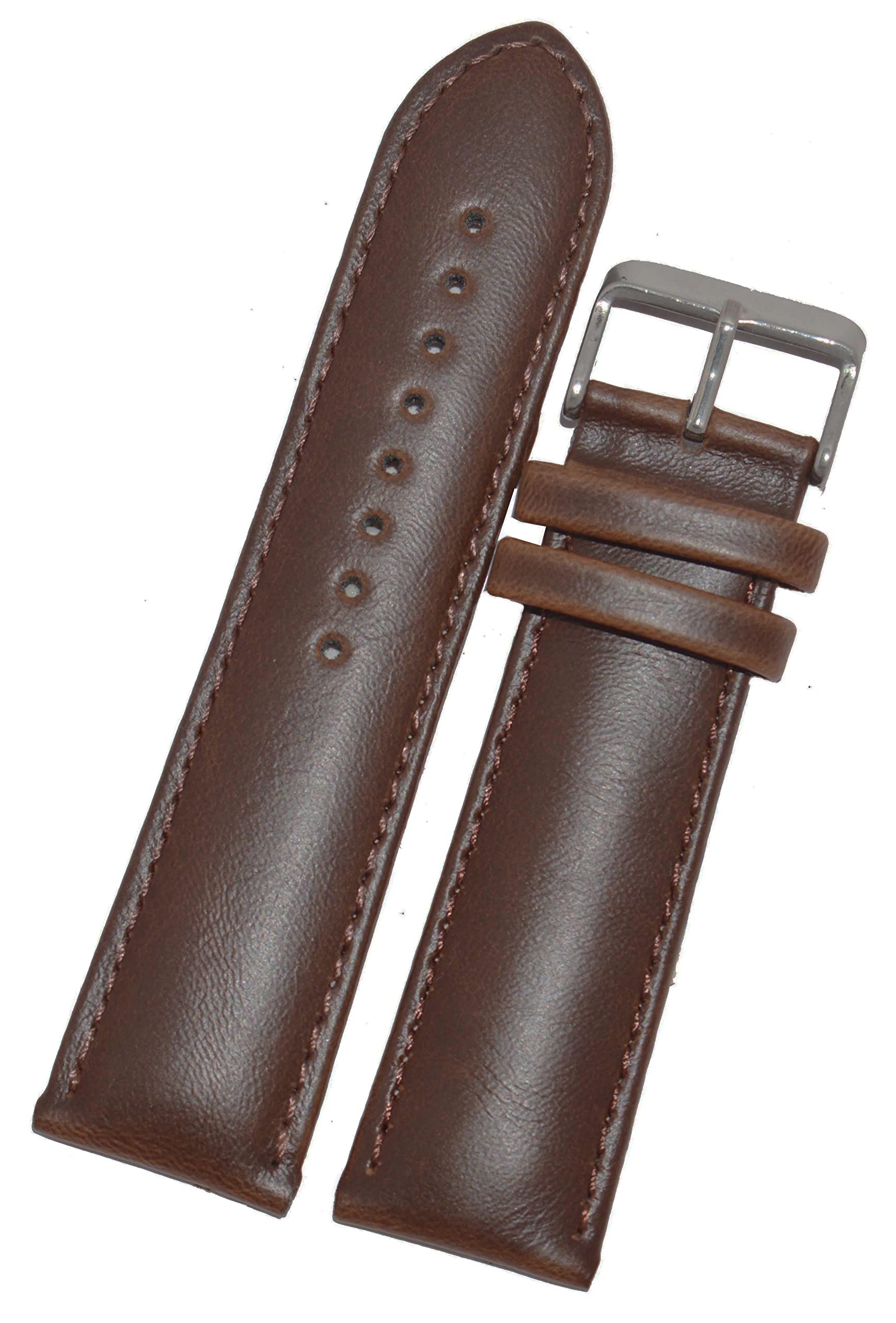 SURU® 18mm Plain Padded Ogive Tip Leather Watch Strap / Band for Men Women (Colour - Brown / For Lug Size - 18mm)(Size Guide in 3rd Image)R104 (B0B68FGB92) Amazon Price History, Amazon Price Tracker