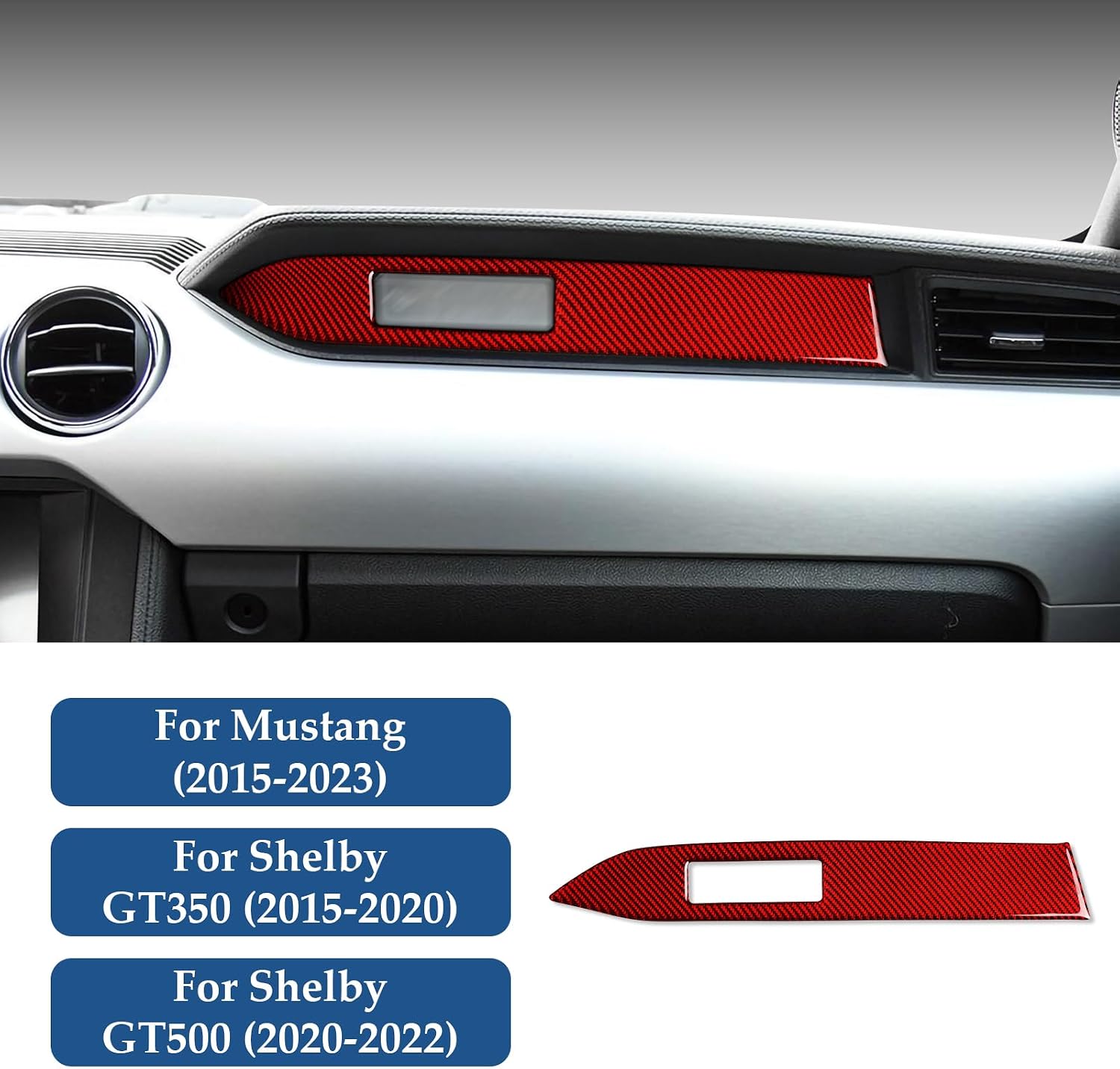 Car Instrument Panel Sticker Carbon Fiber Decal for Ford Mustang 2015 2016 2017 2018 2019 2020 2021 2022 2023 Accessories