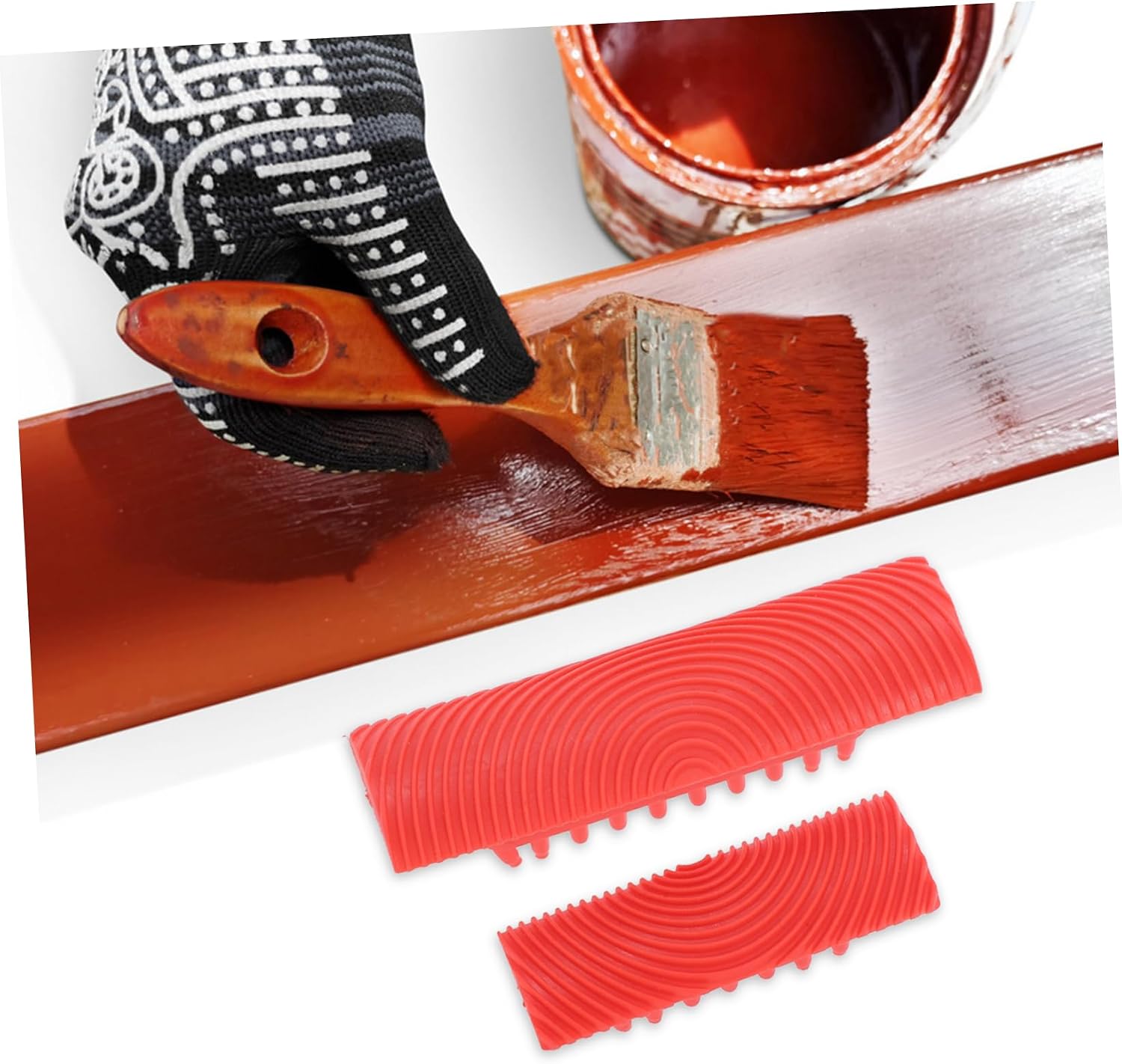 Mipcase 6pcs Graining Tool Set for Art Wood Grain Painting Tool Replaceable Wood Texture