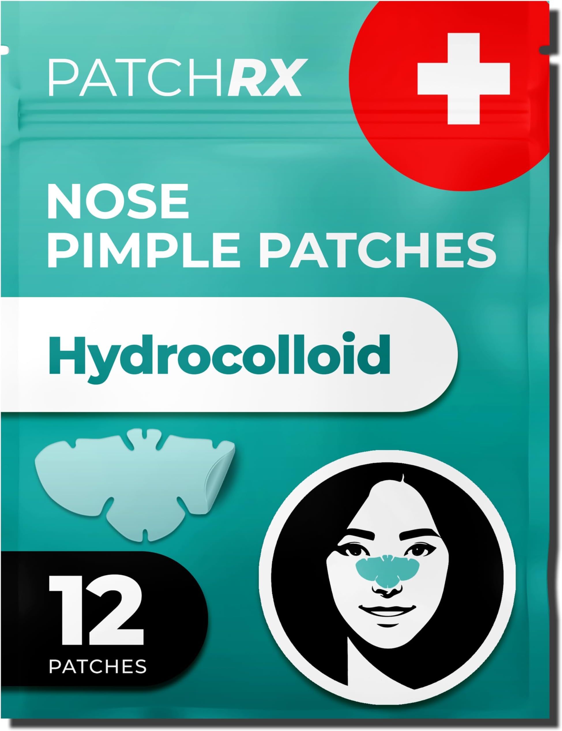 Pimple Patches for Nose (12 Pack), Cover Nose Pimples - Hydrocolloid Acne Patches - Pimple Patch Hydrocolloid Patches & Pimple Stickers, Nose Strip, Zit Patches