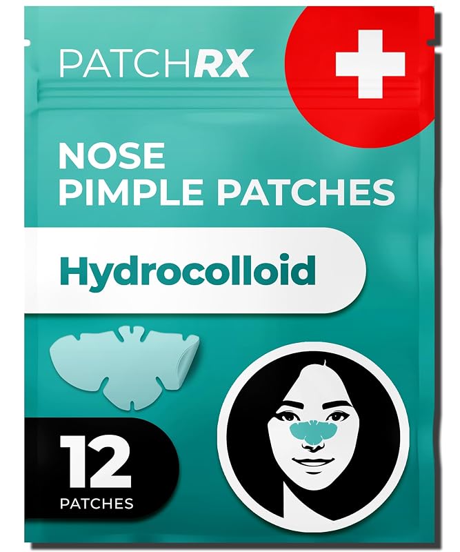 PatchRx Adesivos hidrocoloides para o nariz, 12 unidades