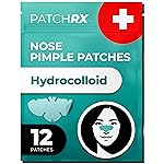 PatchRx Pimple Patches for Nose (12 Pack), Cover Nose Pimples - Hydrocolloid Acne Patches - Pimple Patch Hydrocolloid Patches & Pimple Stickers, Nose Strip, Zit Patches