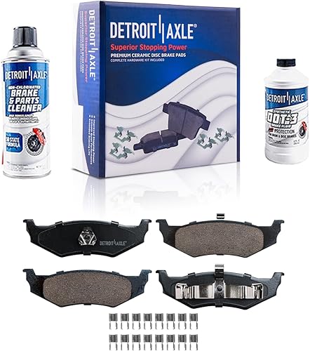 Miniatura 22 de Detroit Axle - Zapatas de freno para Toyota Sienna 2004-2010 con frenos de tambor traseros, pastillas de freno de cerámica delanteras con herrajes y