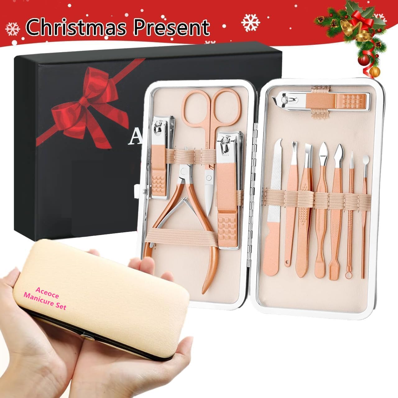 Amazon.com : Aceoce Professional Manicure Set Pedicure Kit Nail