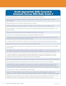 Scholastic Success with Math Grade 4 Workbook