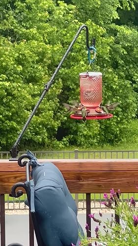 Decks Vogelfutteraufhänger Für Geländer - Verstellbarer Deckhaken Für Balkon, Terrasse & Garten