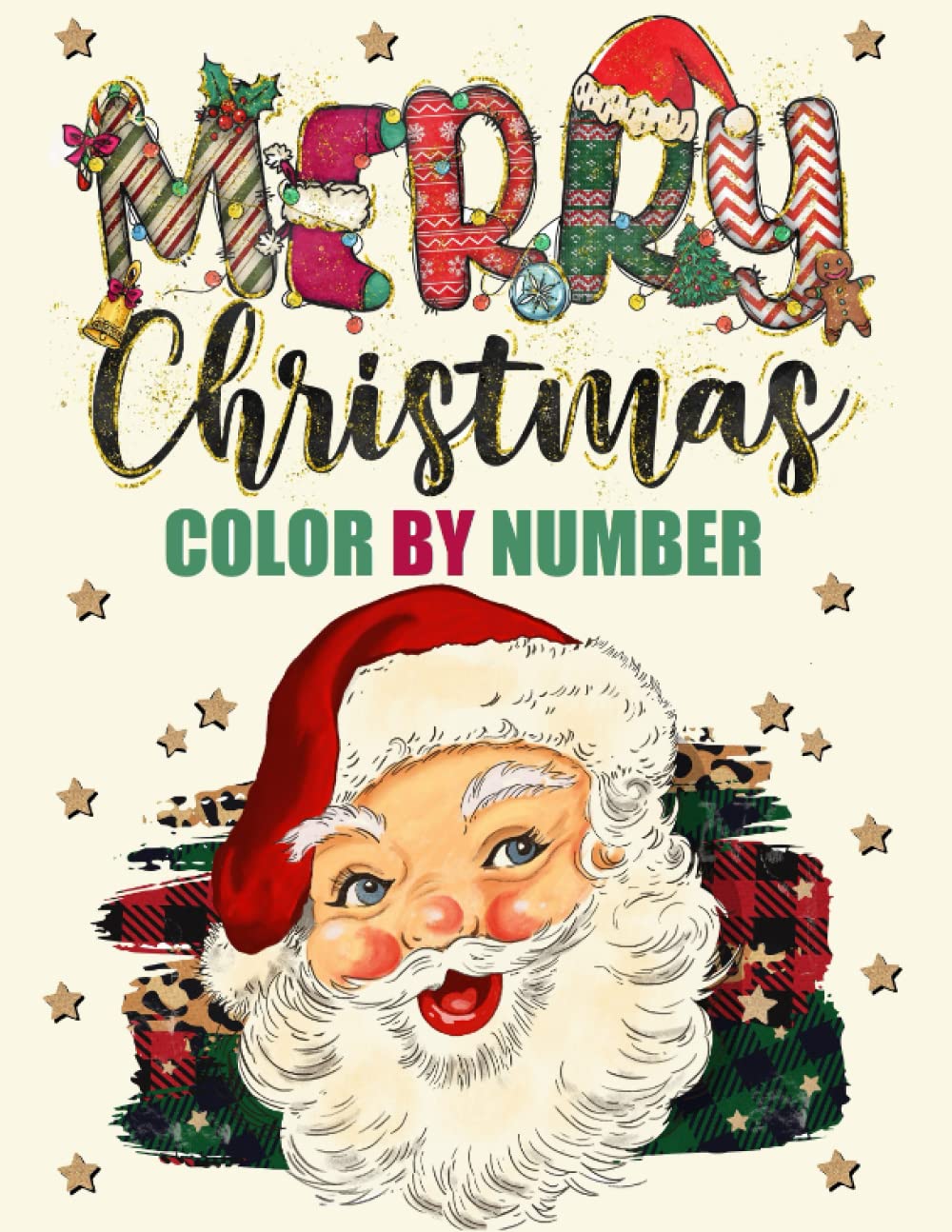 Coloriage par numéro adulte de Noël pour se détendre au coin du feu pendant l'hiver