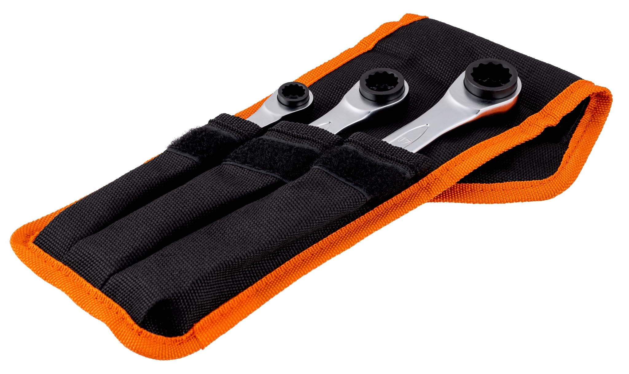 Bahco Multi S4rm/3T Reversible Ratchet Spanner Set Of 3 – 12 Spanners In 3 Including Storage Pouch 8-19Mm