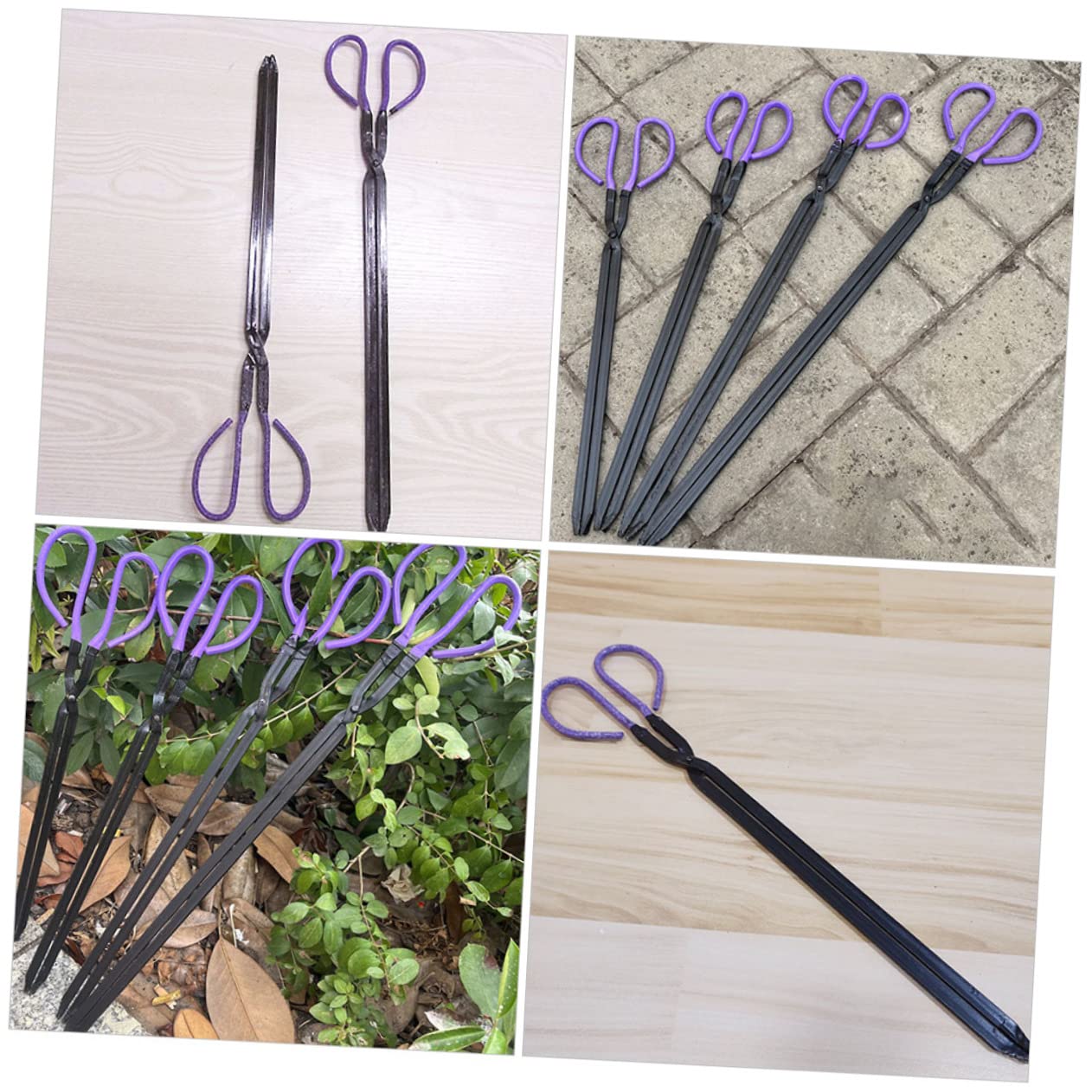 DECHOUS 2Pcs Outdoor Tongs Durable Bbq Tongs for Grilling and Cooking Heat Resistant Kitchen Clips for Outdoor Barbecue and Indoor Use