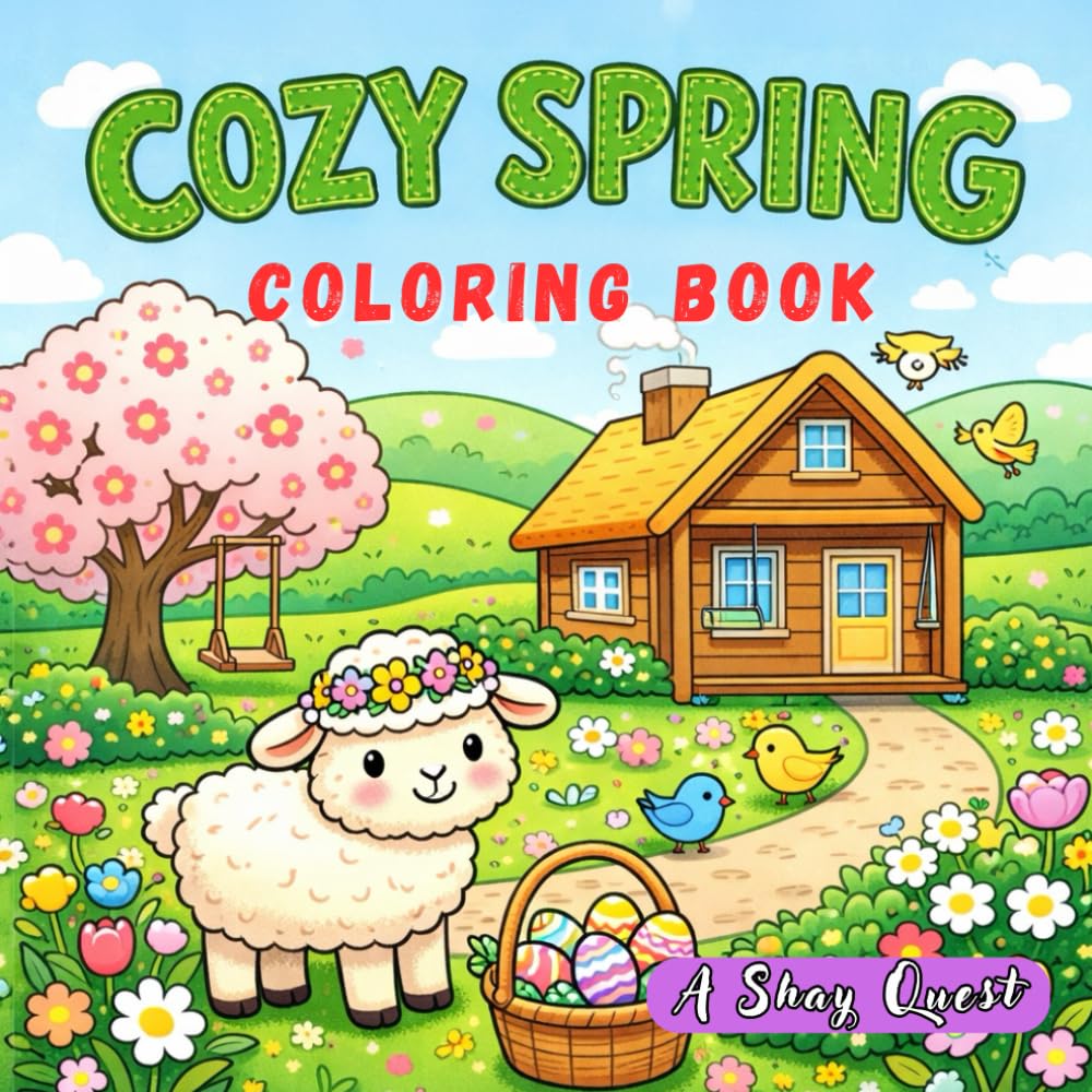 Cozy Spring Coloring Book