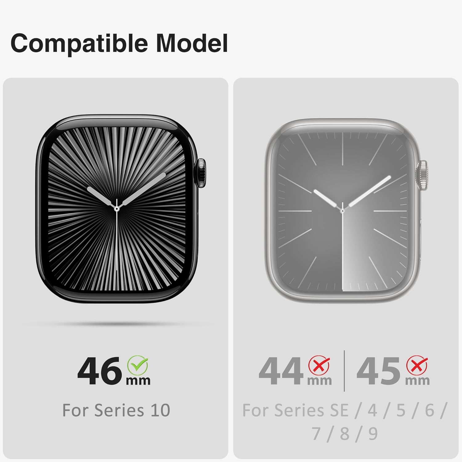 ULTIMAL Rugged Band with Case for Apple Watch 46mm, Military-Grade Shockproof Protective Strap for Men, All-in-One Outdoor Sport Watch Band Compatible with iWatch Series 11/10 (Black) - Image 2