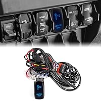 Vista 1 de WeiSen Kit de arnés de cableado iluminado Plug & Play de 180W con conector de barra de pulso, fusible de relé, 16AWG, 2 cables, interruptor