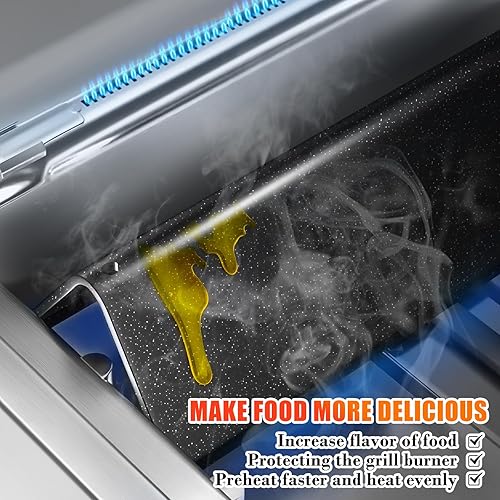 Miniatura 3 de Hisencn 7635 Barras aromatizantes y quemador de parrilla 69785 para Weber Spirit I y II 200 con control frontal superior, Spirit E210 E220 S210