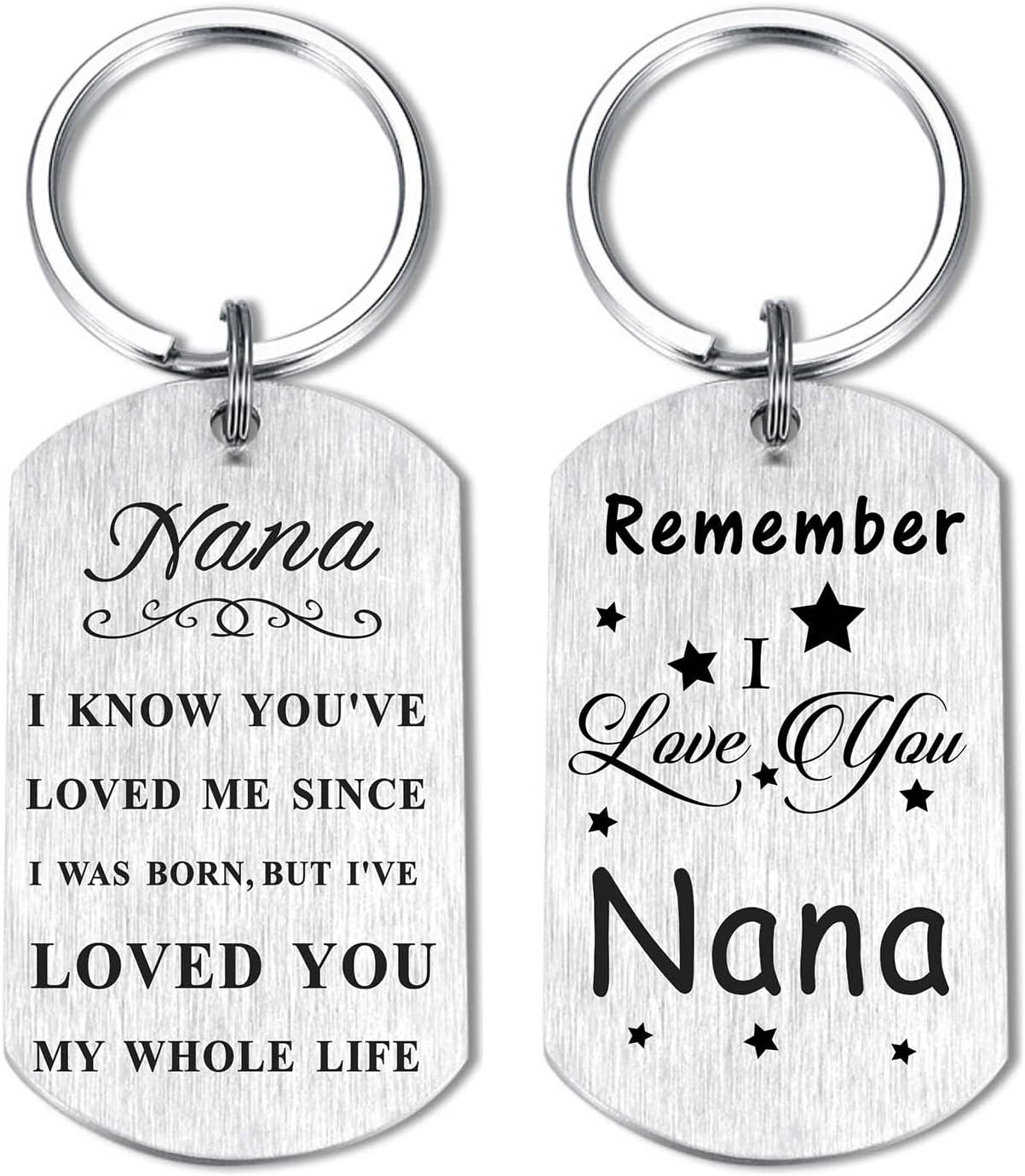 Resdink Nana Keychain Gifts for Women, Remember I Love You Nana Birthday Mothers Day Christmas Keychain Present from Grandchildren Grandkids