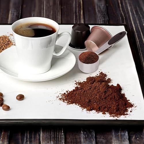 Miniatura 6 de Taza medidora de 18 (2 cucharadas1.0 fl oz30 cc1 onza), cucharas medidoras de acero inoxidable, cuchara medidora pequeña de taza medidora, cuchara