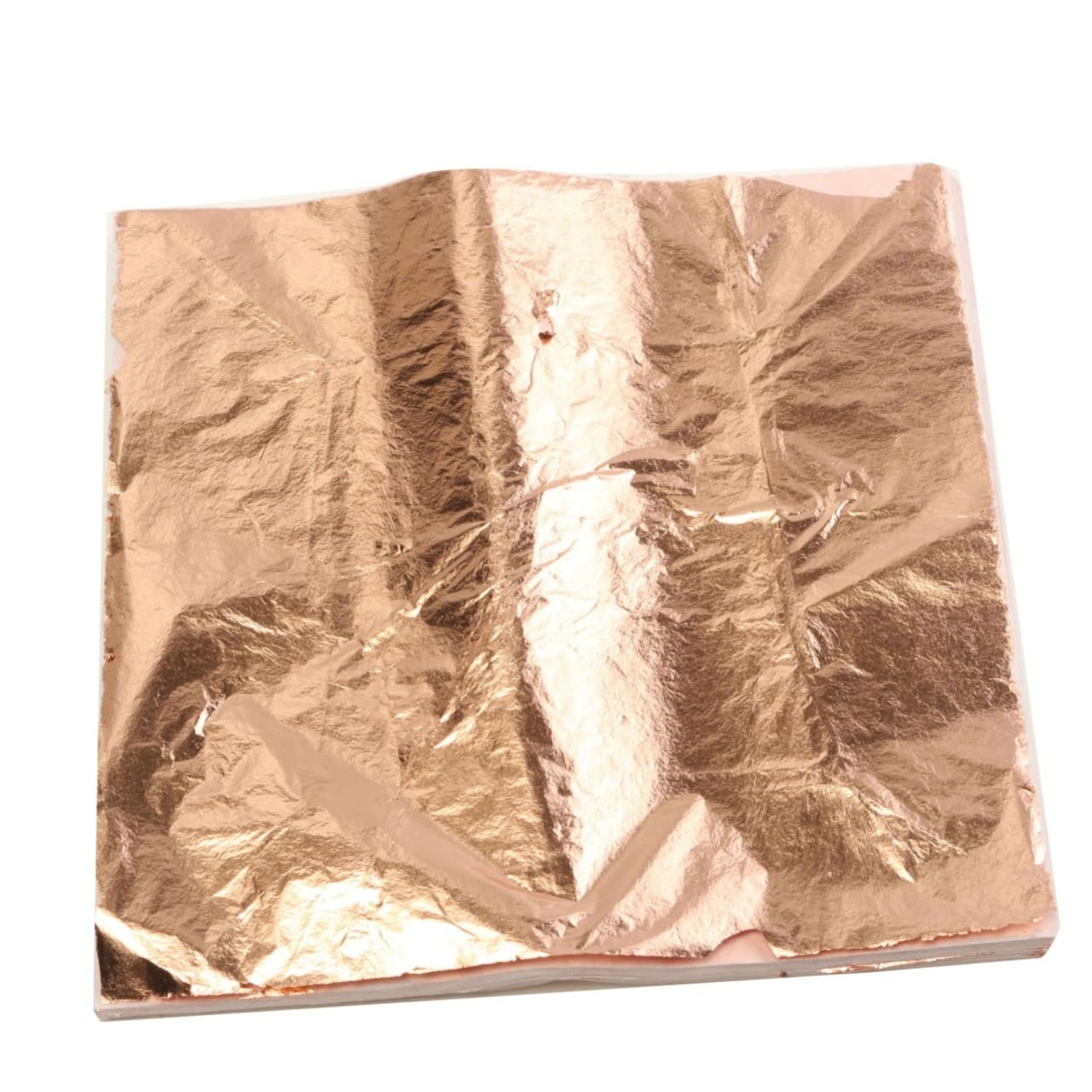 IWOWHERO 100 Pack Square Copper Foil Stickers 9x9cm Imitation Gilding for Craft Decorations