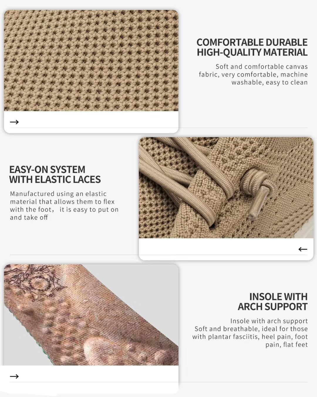 ITAZERO Women's Wide Width Walking Shoes Slip-On Loafers with Arch Support Diabetic-Orthopedic Comfort Shoes for Swollen Feet for Plantar Fasciitis - Image 5