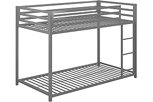 DHP Miles Twin Over Twin Metal Bunk Bed: A Space-Saving Solution for Growing Families
