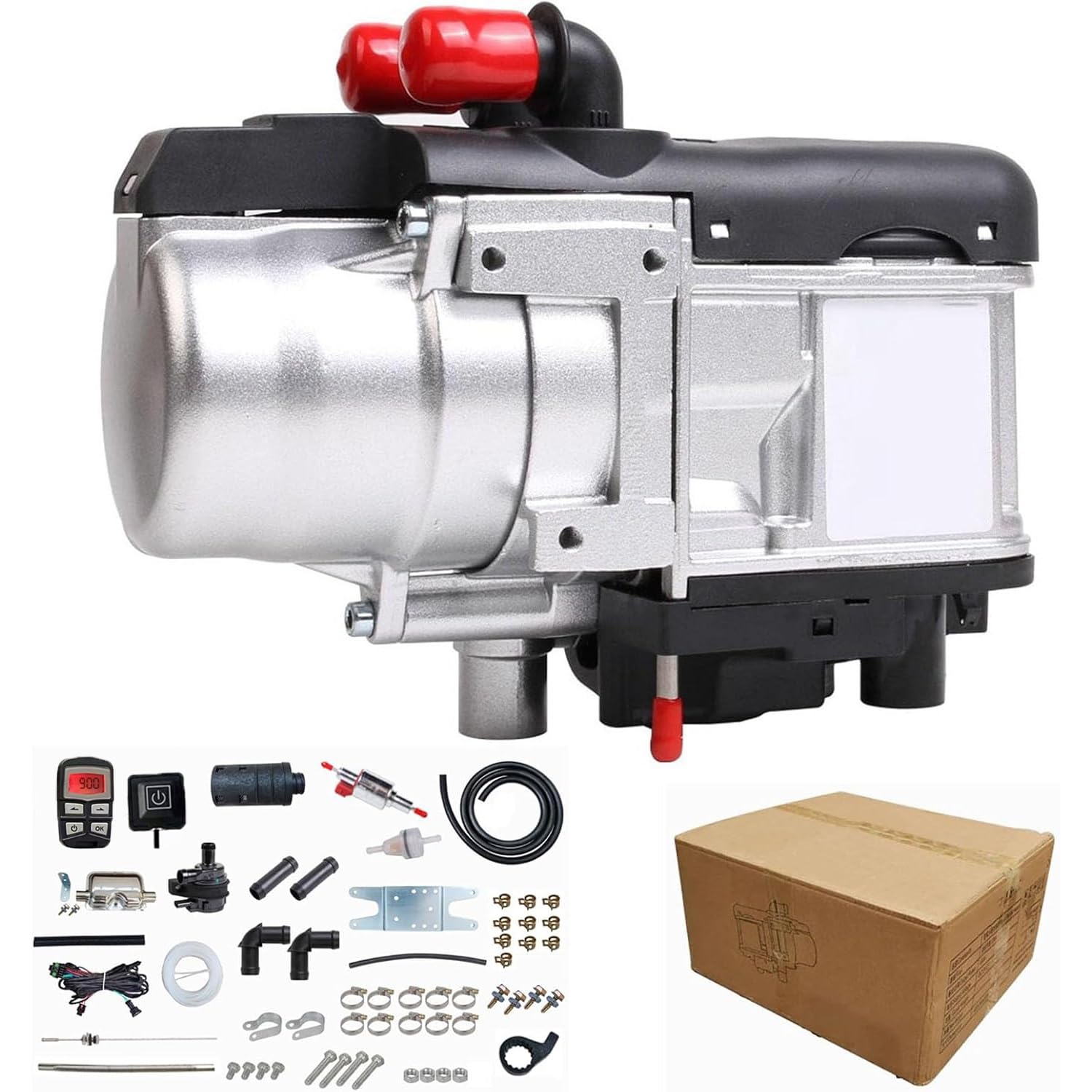 Hydroniczny podgrzewacz płynu chłodzącego 5 kW 12 V, zestaw podgrzewaczy wody na olej napędowy, zdalnie sterowane ogrzewanie postojowe do kamperów, łodzi, przyczep kempingowych, autobusów