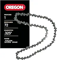 Oregon Corrente de motosserra de substituição H72 ControlCut para barra guia de 45 cm, 72 elos de transmissão, passo: 0,325 polegadas, calibre 0,127 cm, cinza