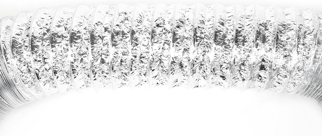 6 Inch x 30 Feet Aluminum Foil Air Duct Ventilation Pipe Exhaust Hose (id: 42c 8b1 1a1 9ac 69a