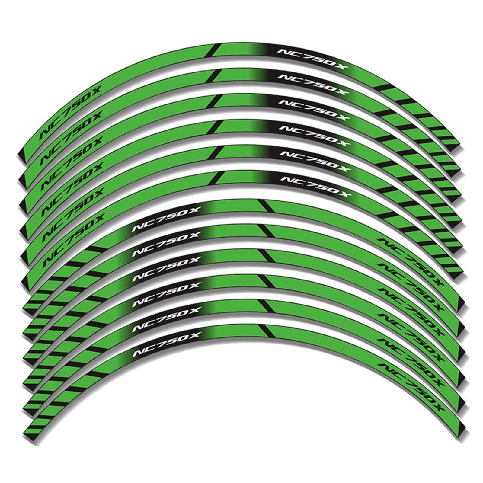 Frynuzb A2 Applique For Nc750x 12 Reflective Wheel Rim Stickers Wheel Hub With Decals(A2)