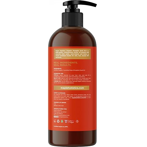 Miniatura 4 de Aceite de semilla de calabaza certificado orgánico  Aceite de semilla de calabaza orgánico 100% puro para el cabello y aceite facial