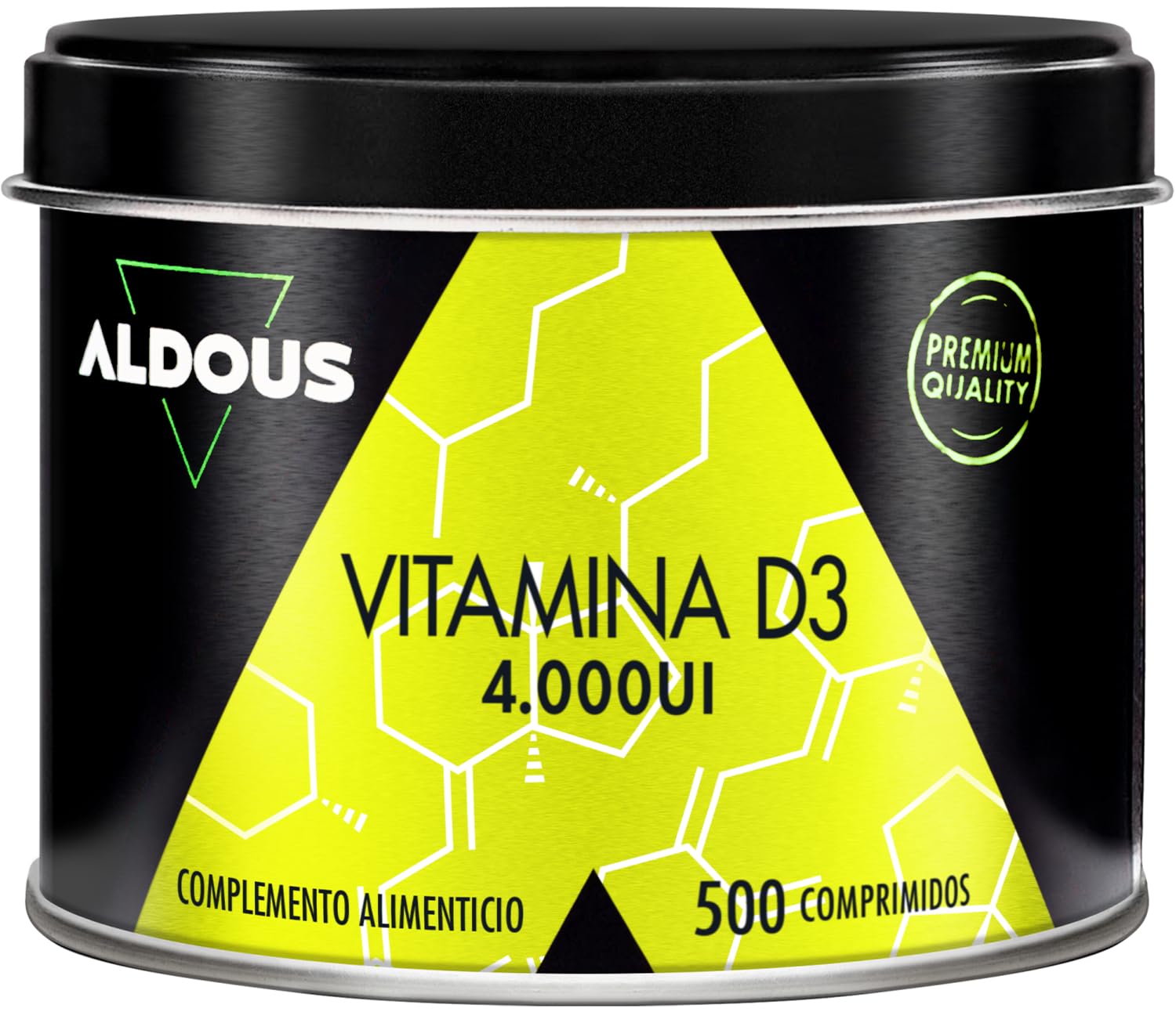 Aldous Bio Vitamina D3 4000 Ui Máxima Dosis - 500 Comprimidos - Vitamina D Colecalciferol - Vitaminas Para El Sistema Inmunitario Y Defensas - Para Músculos Y Huesos - Mejora Absorción Calcio - Aldous
