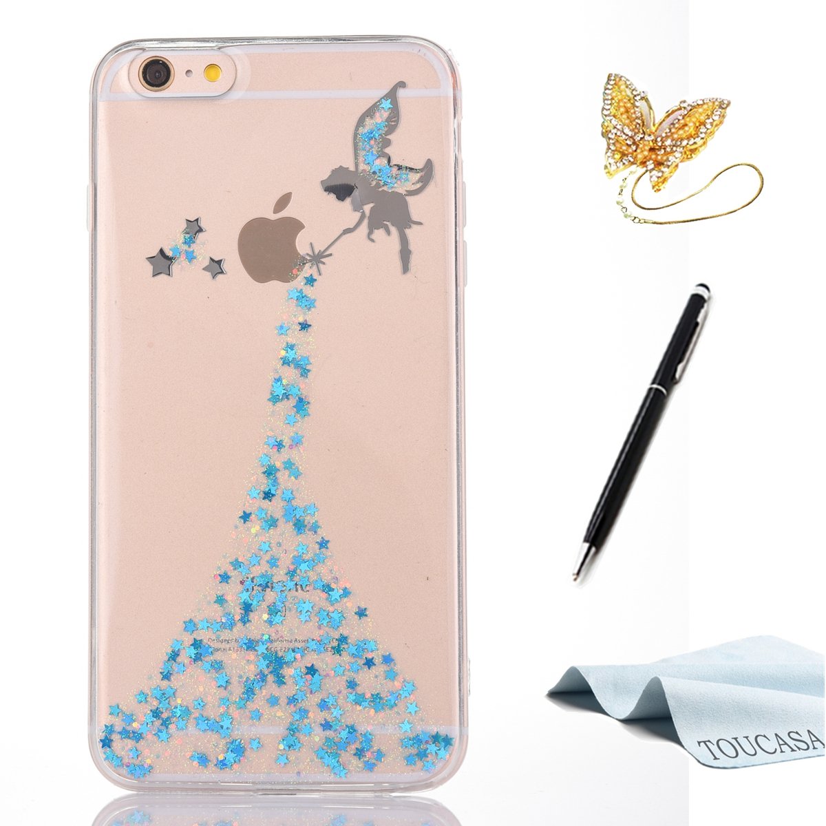 TOUCASAiPhone 8 case,iPhone 7 case, Silicone Protector,Flexible Rubber Anti-Scratch case with Angel Little Fairy Protective Case for iPhone 8/iPhone 7