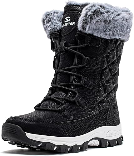 HOBIBEAR Girls Boys Kids Snow Boots Waterproof Slip Resistant Outdoor Winter Shoes(KidsLittle KidsBig Kids)