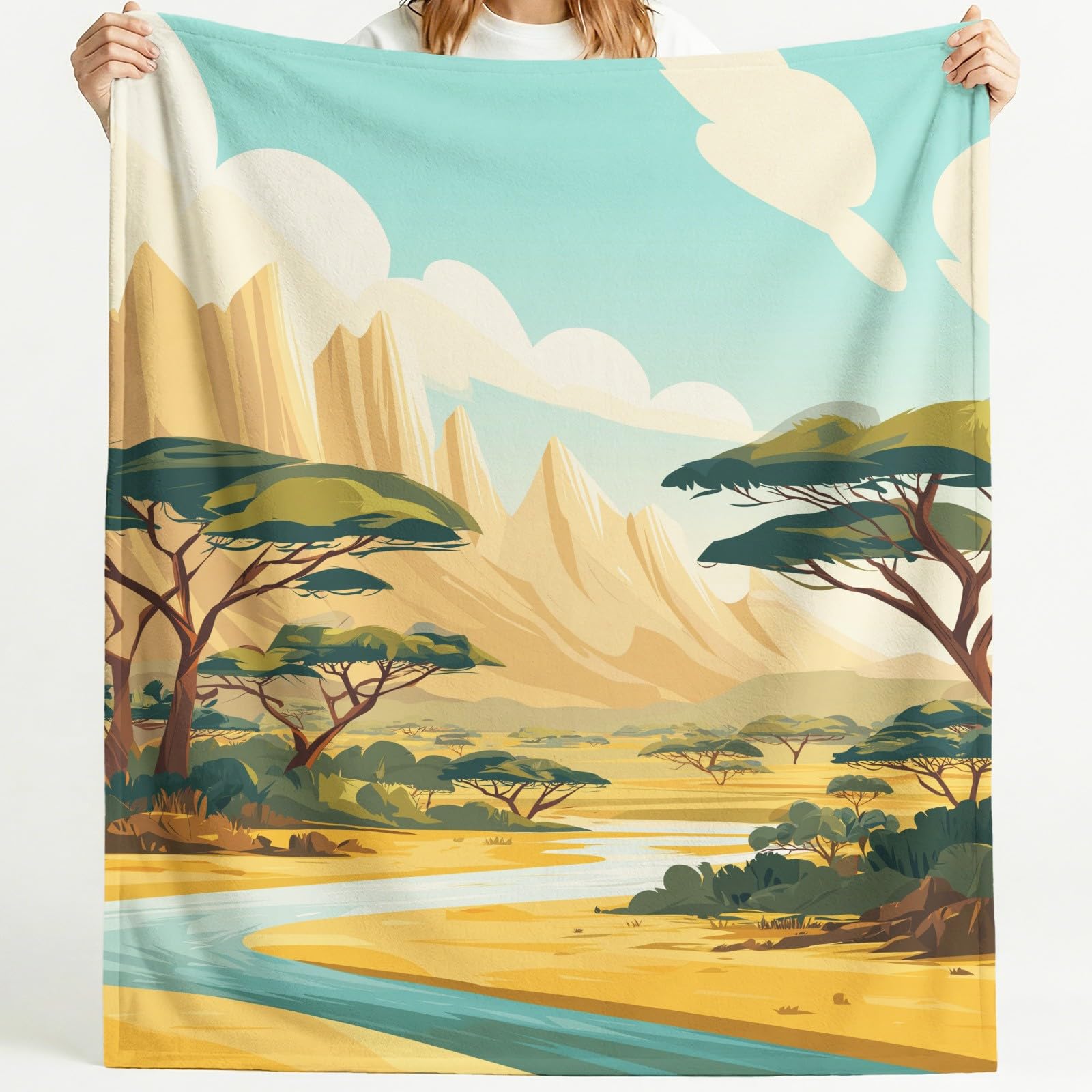 Générique Couverture Paysage Plaid Canape Grande Taille 150 x 200 cm