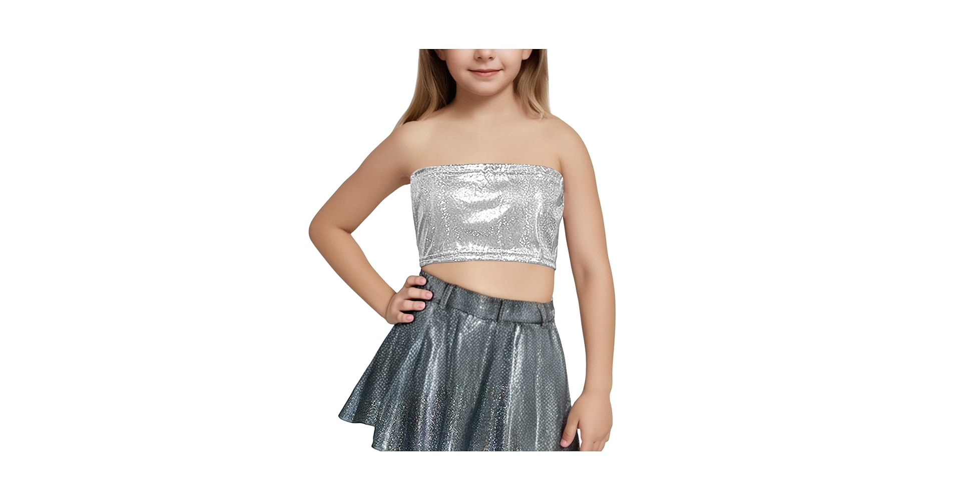 Amazon.com: Kids Sequins Tube Top Stretch Bandeau Strapless