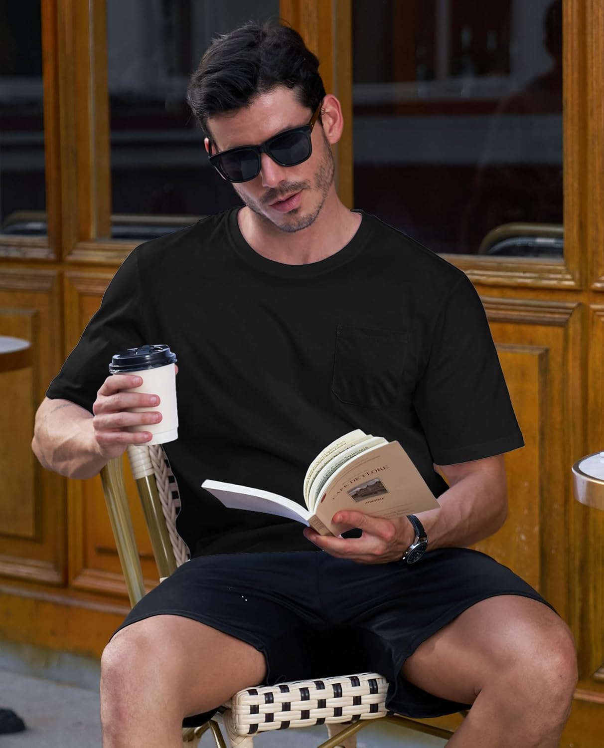 EKLENTSON Men's Lightweight Pocket T-Shirt Breathable Tee Shirt Moisture Wicking Basic Tshirt Summer - Image 4