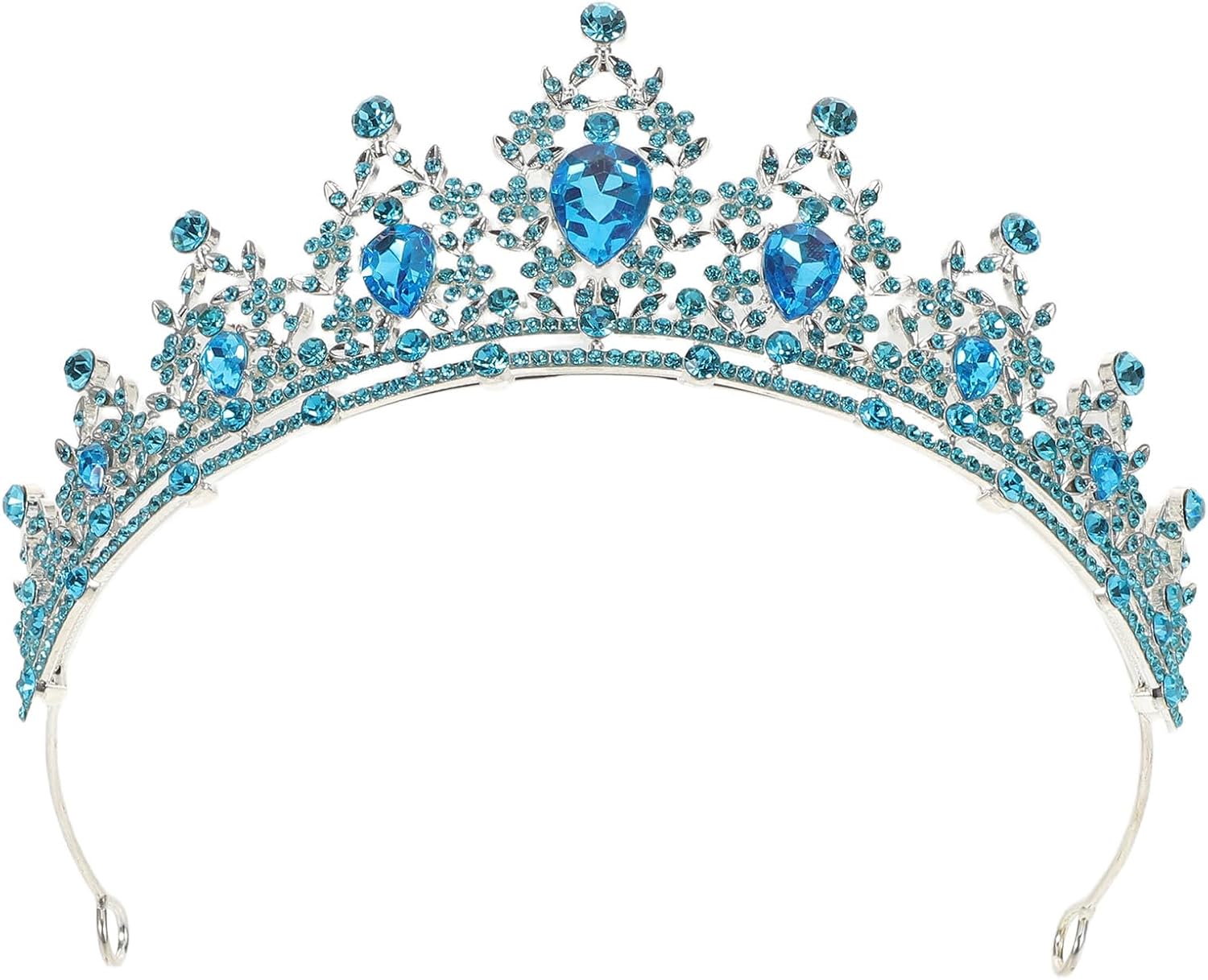 Healeved Vintage Crown Baroque Rhinestone Tiara for Women Bridal Tiaras Wedding Hair Accessories Retro Queen Headpiece for Bride Party Cosplay 5.90 X 4.33 X 2.16 in