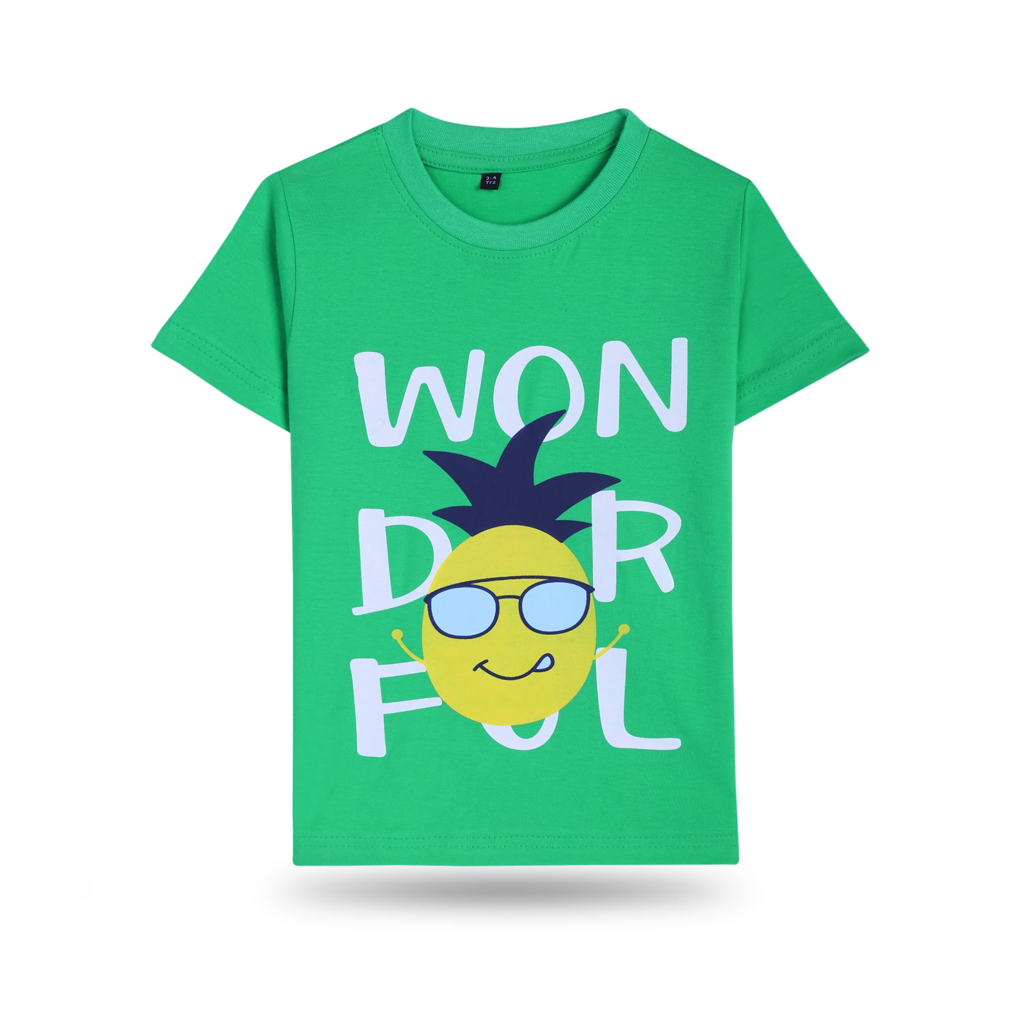 T2F T-Shirt für Jungen, Baumwolle, bedruckt, normale Passform, 5 Stück
