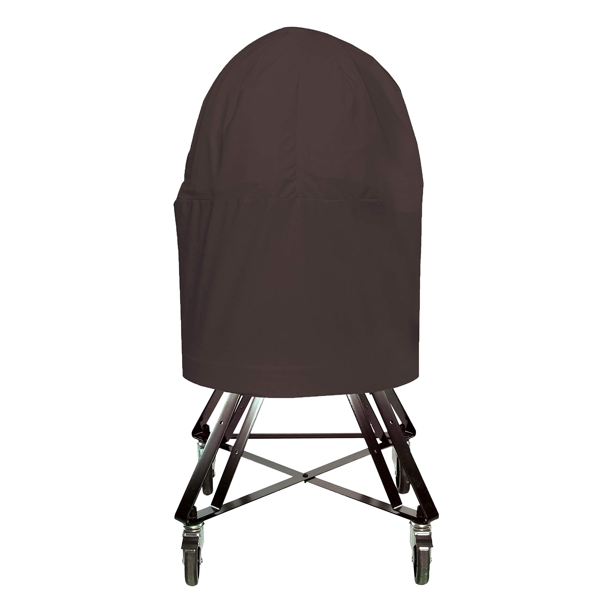 Kamado Grill Outdoor Patio Cover 12 Oz - Waterproof & Weather Resistant Egg Grill Cover - Patio Furniture Covers with Drawstring for Snug fit (22" D x 40" H, Coffee)