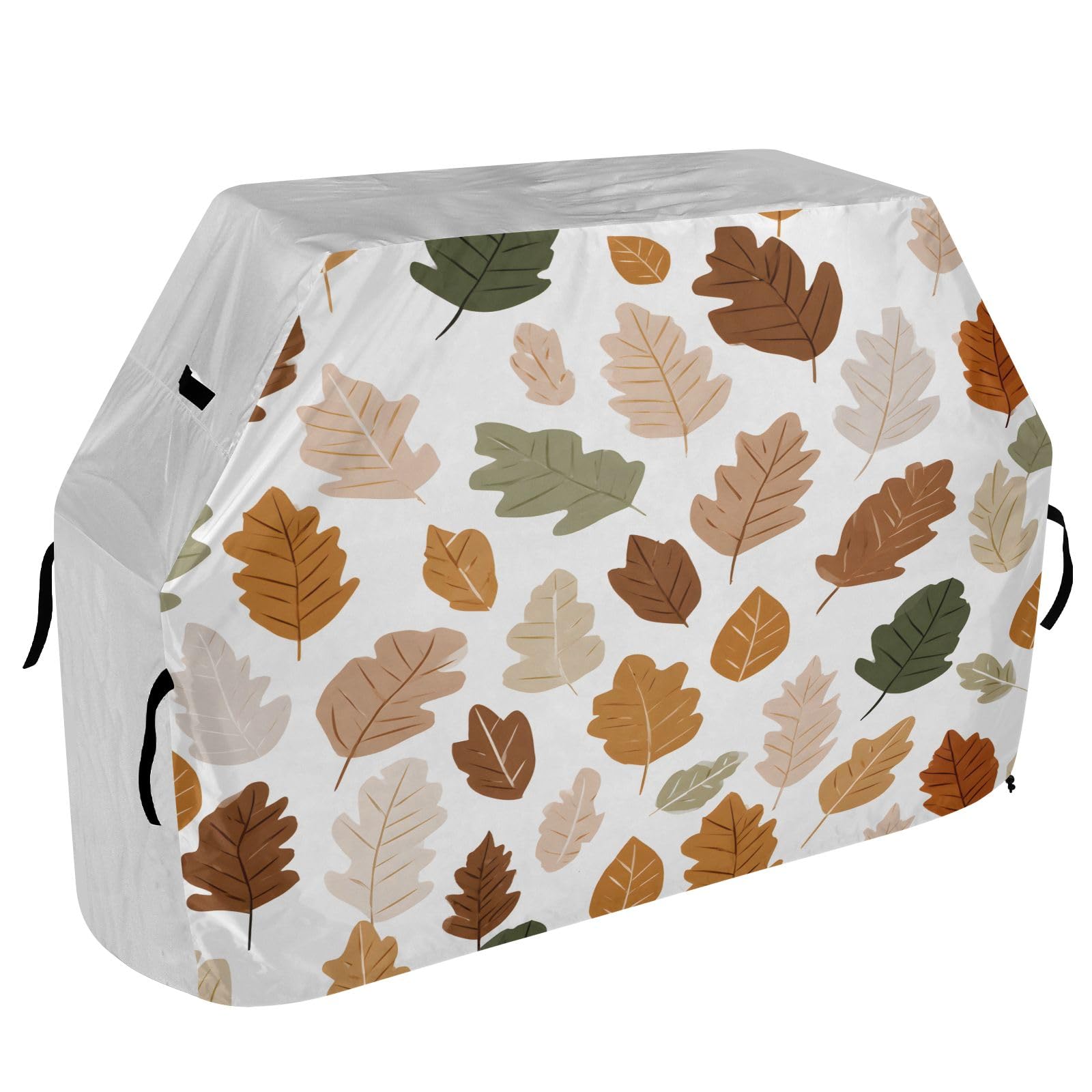 Copertura per barbecue di alta qualità, impermeabile, resistente allo sbiadimento, resistente, adatta per griglie fino a 25 cm in stile piatto con motivo a foglia d'acero