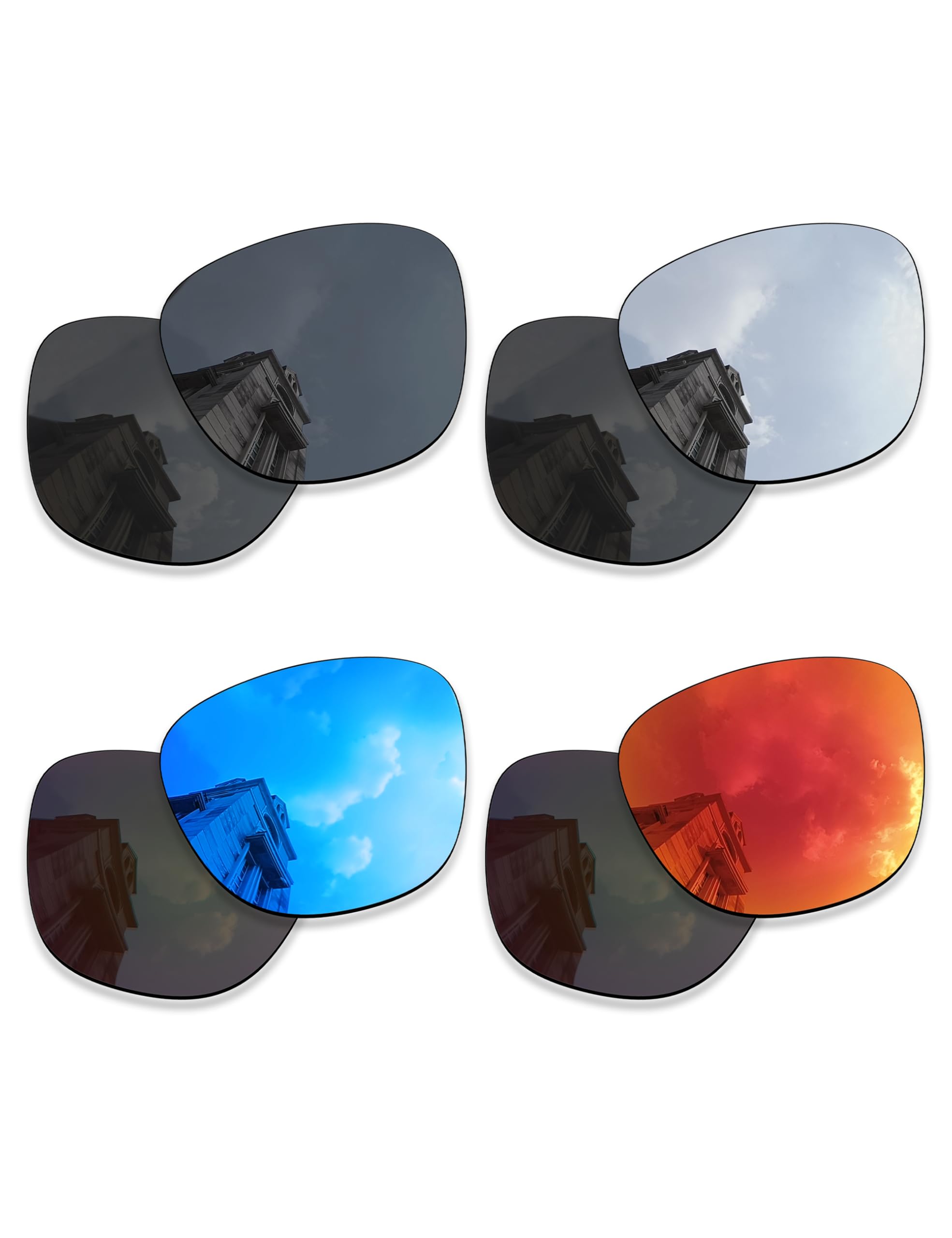 4 pares de lentes polarizados de repuesto para Ray-Ban Stories Wayfarer RW4002 50 mm, antiarañazos y resistentes a los impactos