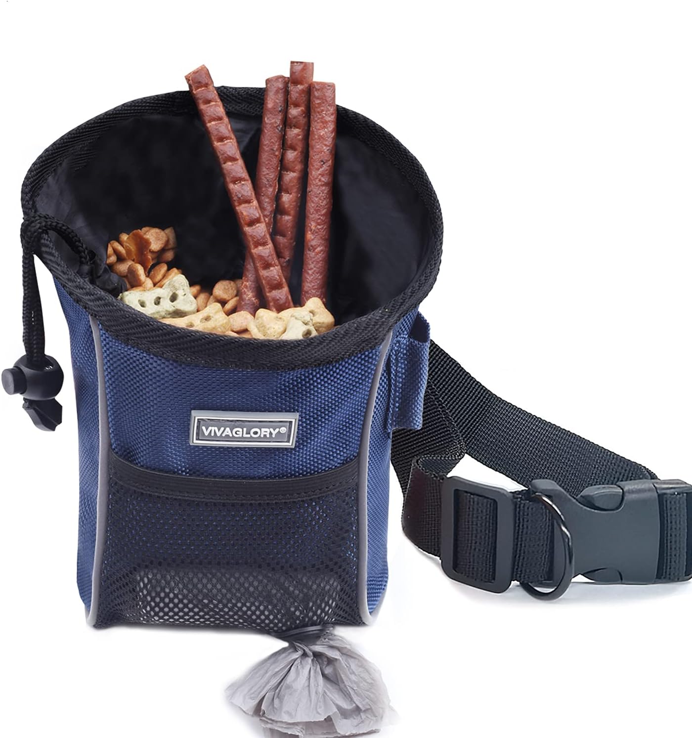 Vivaglory Sports Style Dog Treat Bag, Enlarged Opening Dog Training Treat Bag with Detachable Waistband, Poop Bag Dispenser, Convenient…