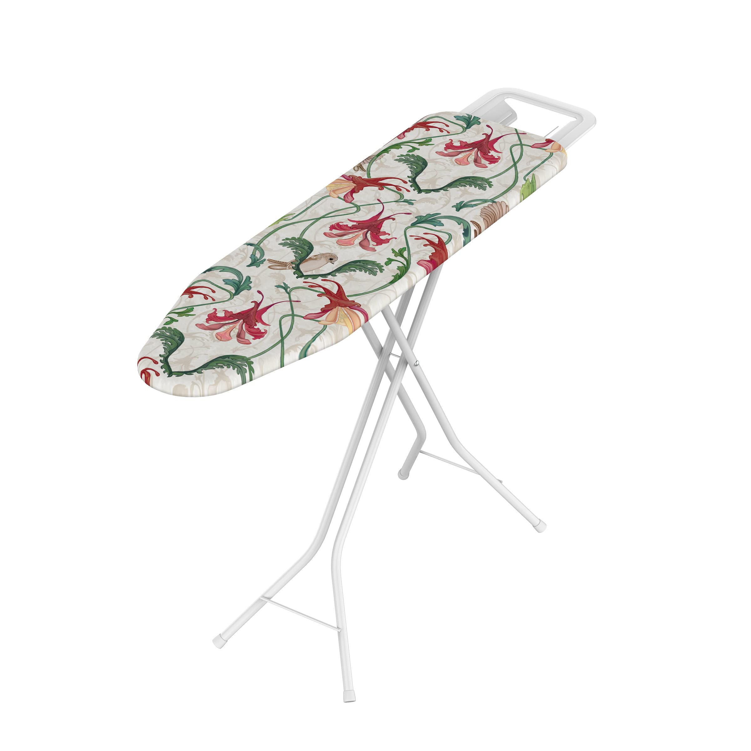 Rörets Asse da Stiro Next White - Struttura in Ferro e Acciaio con Blocco di Sicurezza, Piano in Cotone e Altezza Regolabile in 4 Posizioni - 108 x 32 x 90 cm