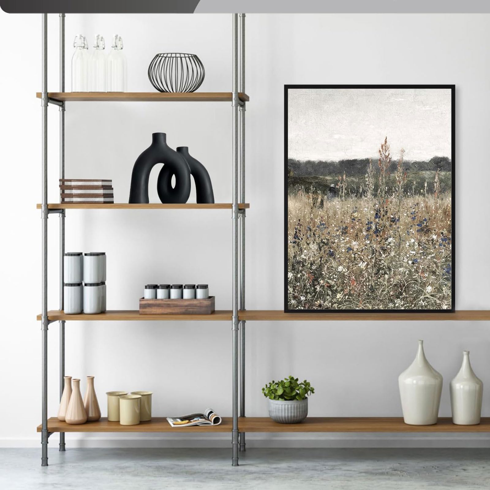 Set di vasi in ceramica nera opaca – moderni vasi decorativi per soggiorno, tavolo da pranzo, libreria e camino, vasi minimalistici per corridoio e mobile TV