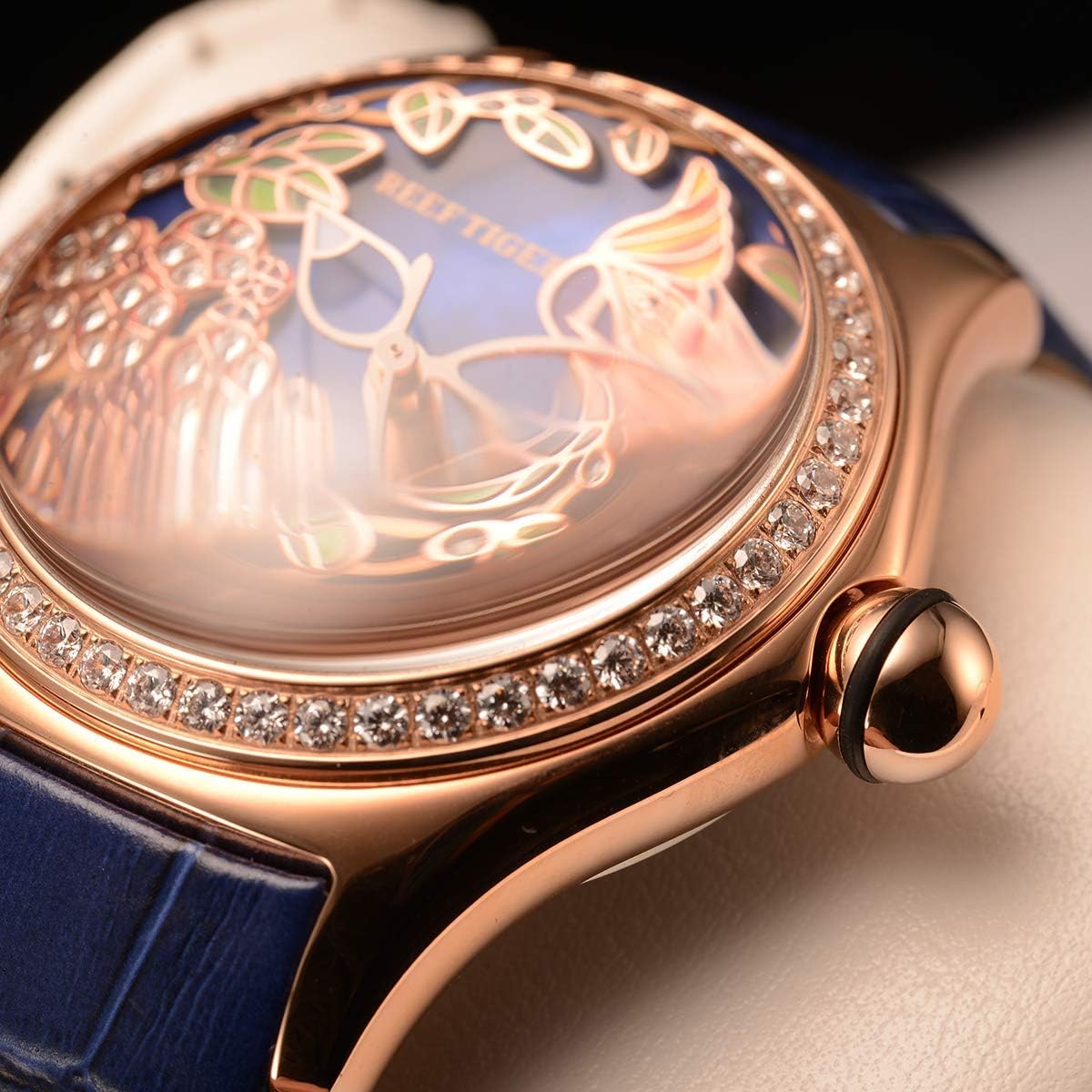 ساعت مچی زنانه ریف تایگر مدل ORGA7105-PLLD با بند چرمی