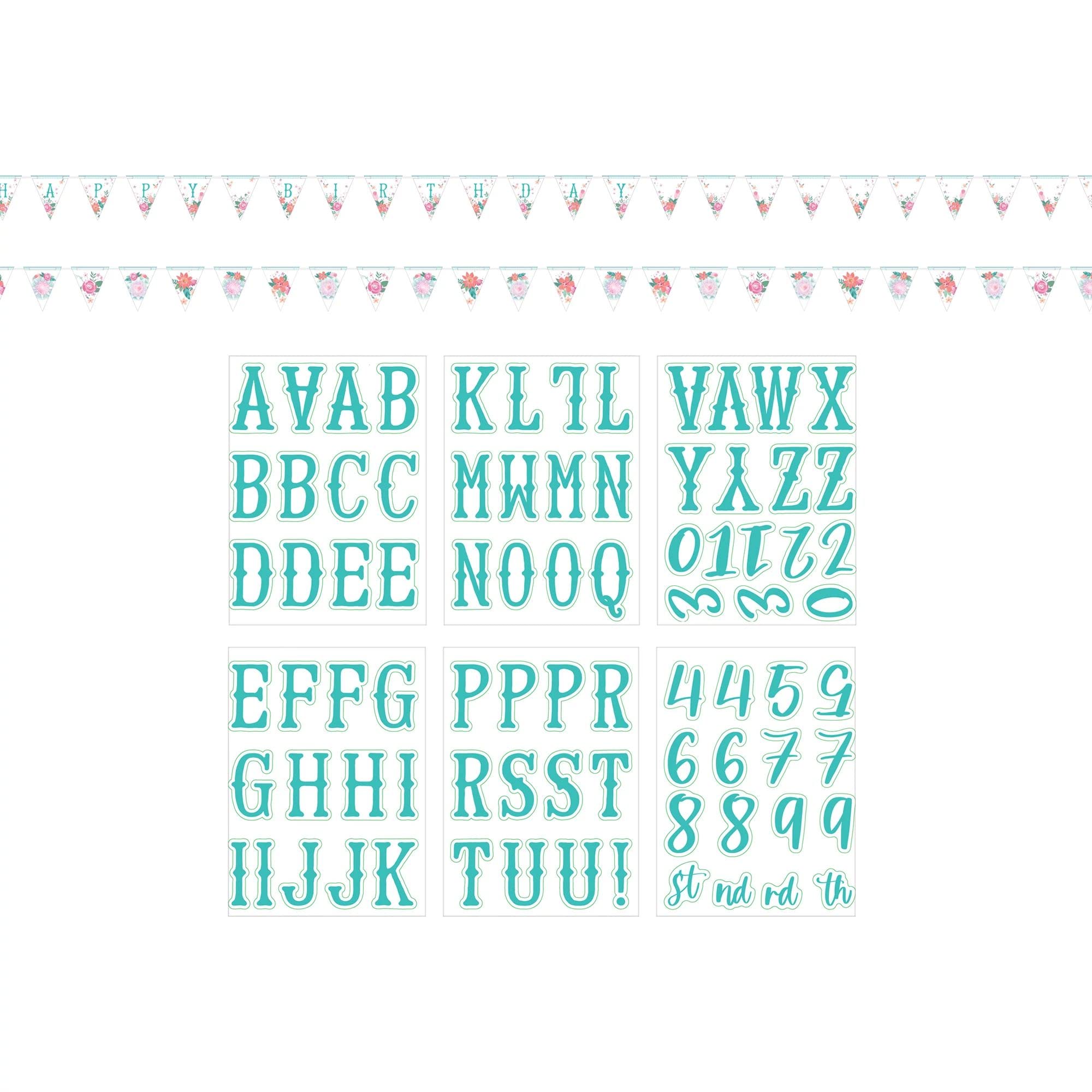 Free Spirit Multicolor Customizable Pennant Banner - 15' (1 Set) - Vibrant Paper Party Decorations For Events & Celebrations