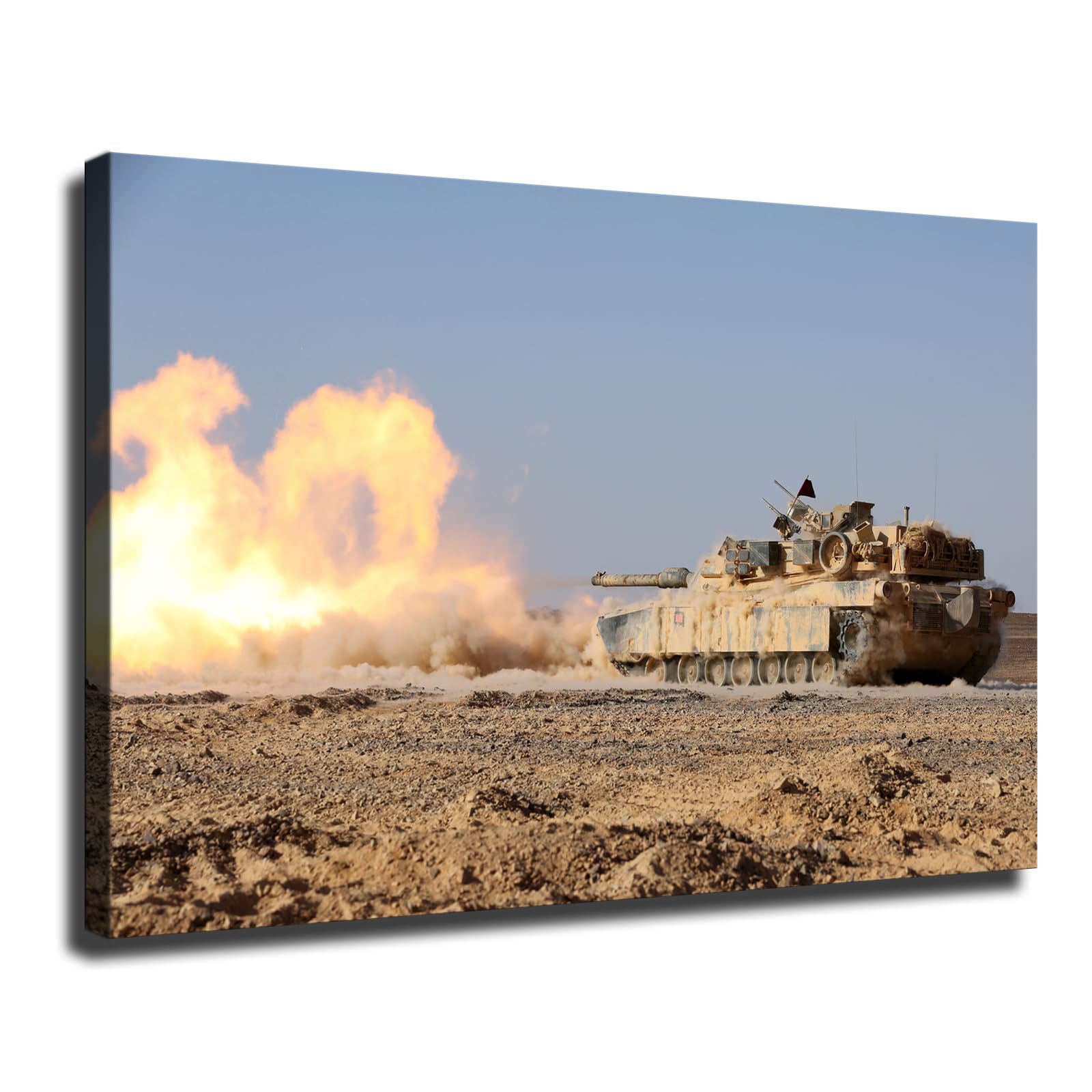 Wall Art Canvas Prints- M1 Abrams Medium Tank Posters Room Aesthetics-Best decoration for kitchen living room bedroom office gym etc (24x36inch-Farmed)