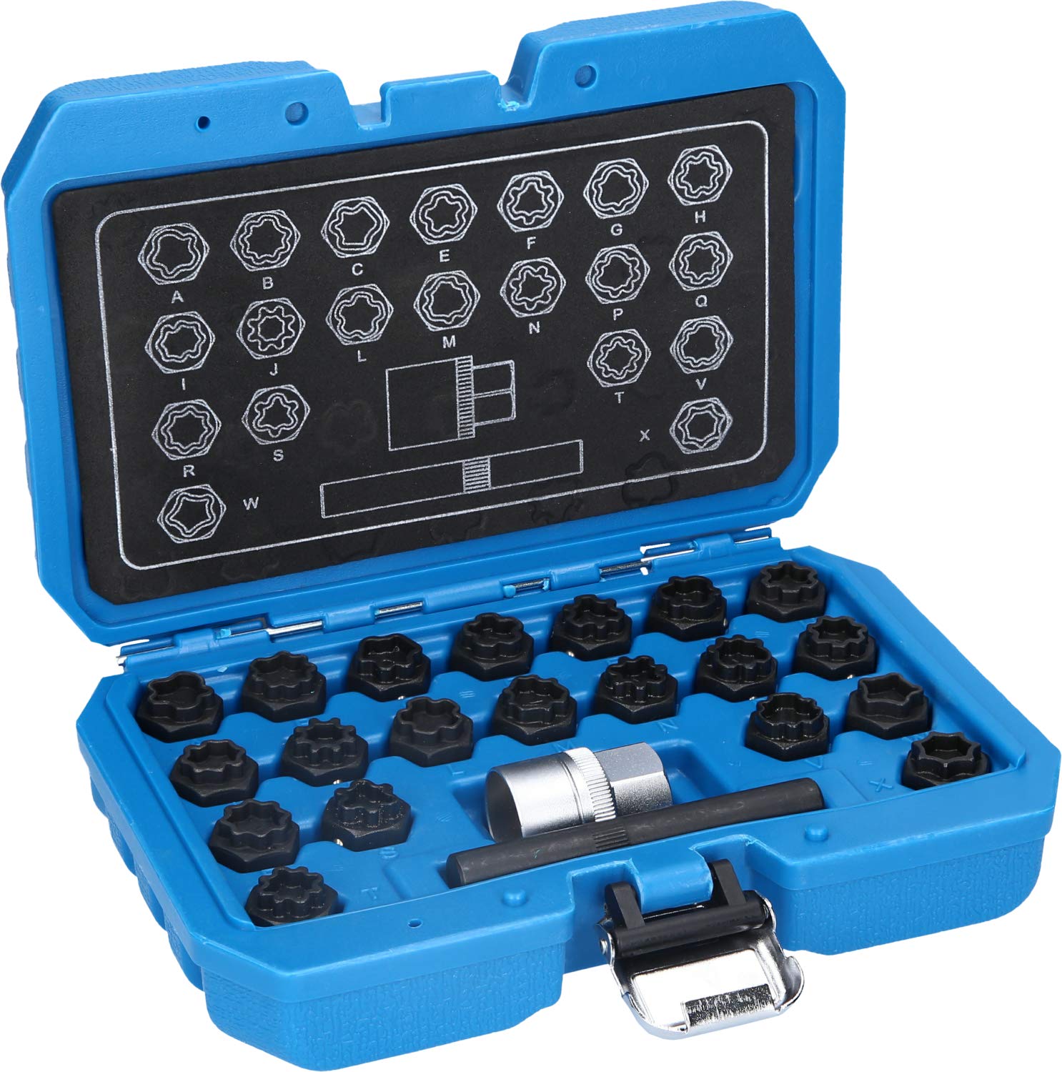 BRILLIANT TOOLS BT691360 Surtido de tornillos antirrobo para llantas para Audi, 22 pzs [Powered by KS TOOLS]